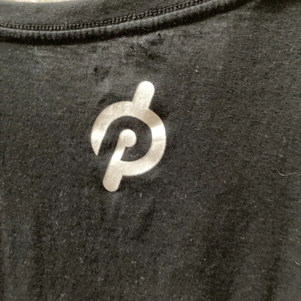 Peloton Century 100 Cotton Adult Men's Black Biking Cycling -Shirt Size Medium‎
